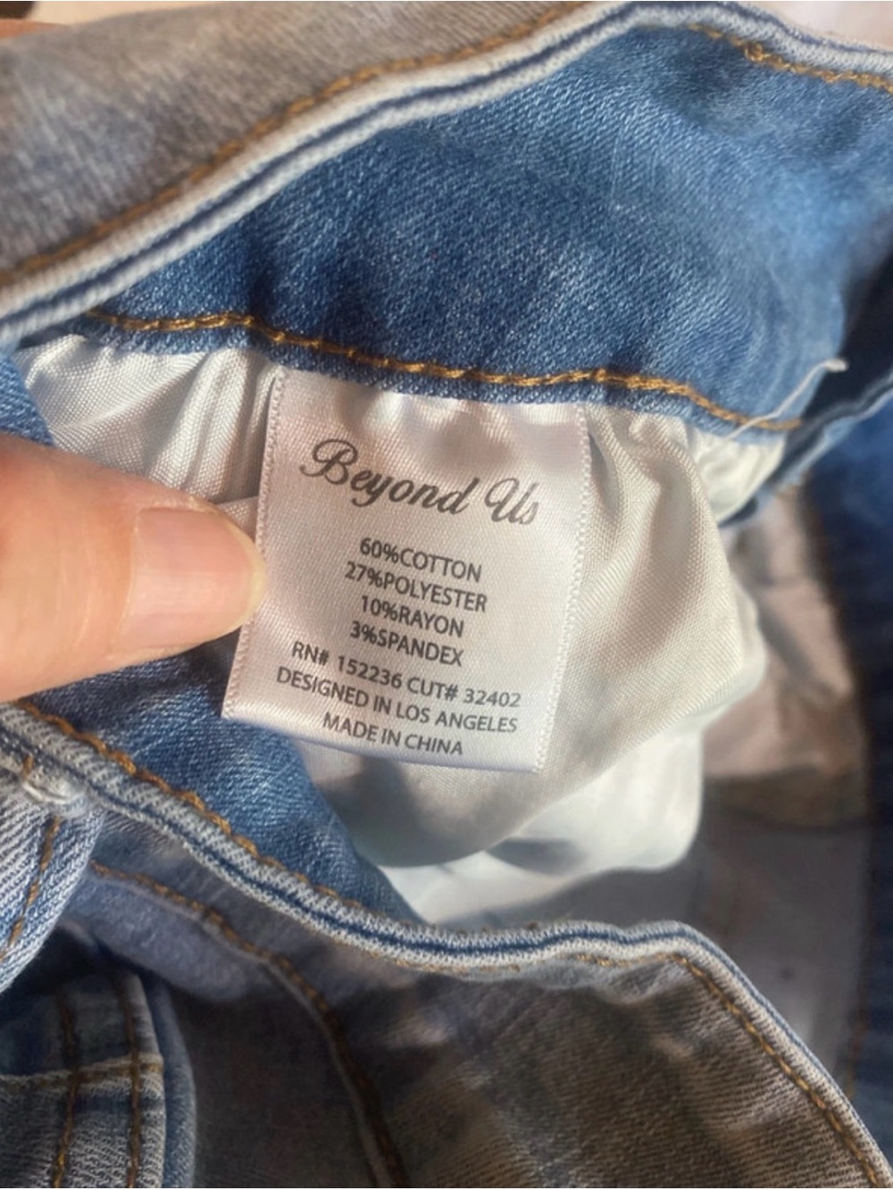 Beyond us - size 14 - Women's Light Blue Denim Jeans - Casual Skinny Fit EUC - Picture 6 of 6